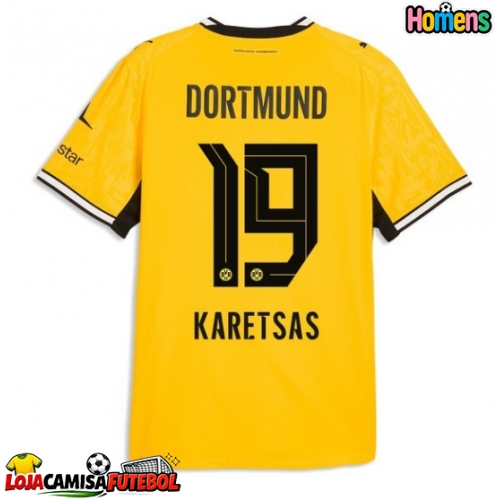 Camisa de Futebol Borussia Dortmund Konstantinos Karetsas #19 Equipamento Principal 2026-27 Manga Curta